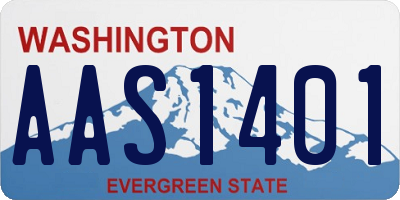 WA license plate AAS1401