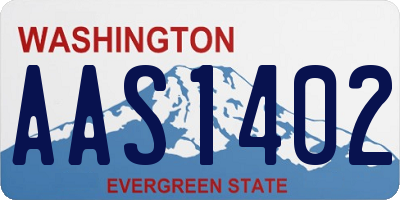 WA license plate AAS1402