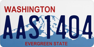WA license plate AAS1404