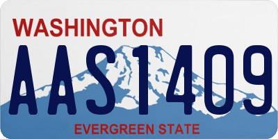 WA license plate AAS1409