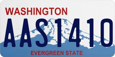 WA license plate AAS1410