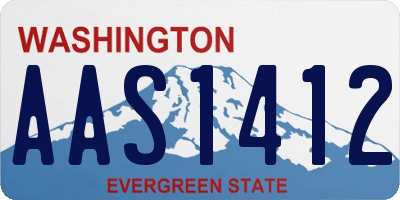 WA license plate AAS1412