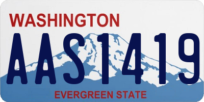 WA license plate AAS1419