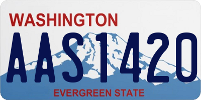 WA license plate AAS1420
