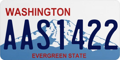 WA license plate AAS1422
