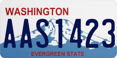 WA license plate AAS1423