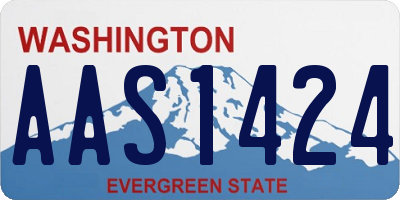 WA license plate AAS1424