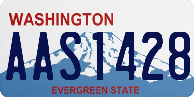 WA license plate AAS1428