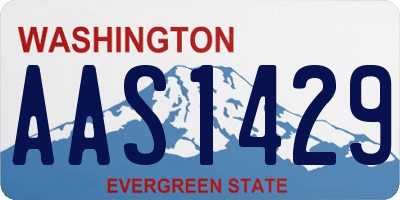 WA license plate AAS1429