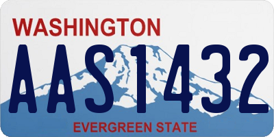 WA license plate AAS1432