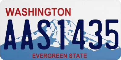 WA license plate AAS1435