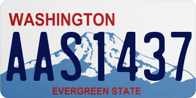 WA license plate AAS1437