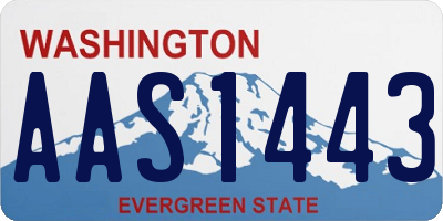 WA license plate AAS1443