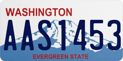WA license plate AAS1453