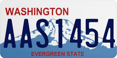 WA license plate AAS1454