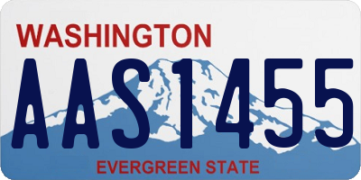 WA license plate AAS1455