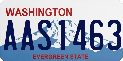 WA license plate AAS1463
