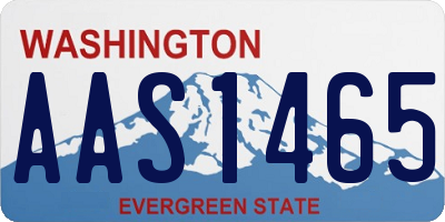 WA license plate AAS1465
