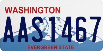 WA license plate AAS1467