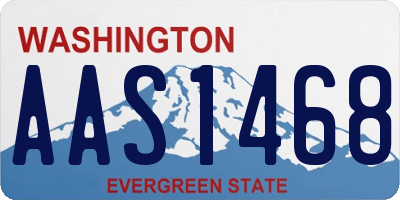 WA license plate AAS1468