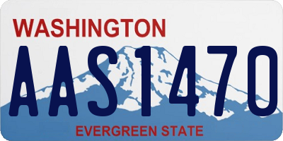 WA license plate AAS1470