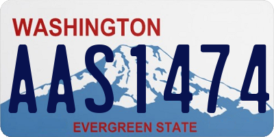 WA license plate AAS1474