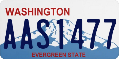 WA license plate AAS1477