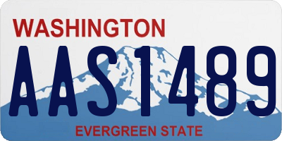 WA license plate AAS1489