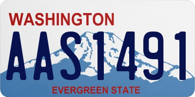 WA license plate AAS1491
