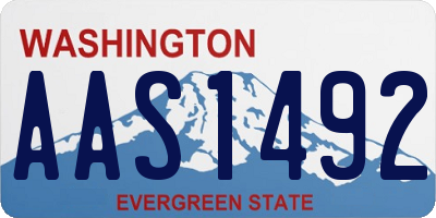 WA license plate AAS1492
