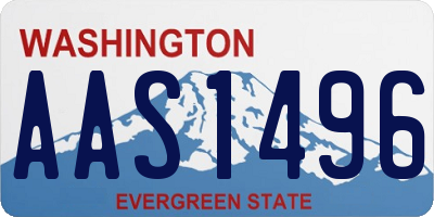 WA license plate AAS1496