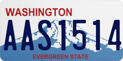 WA license plate AAS1514