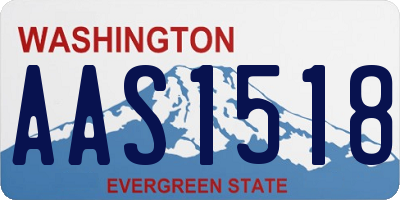 WA license plate AAS1518