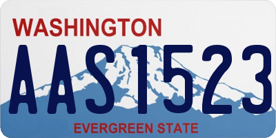 WA license plate AAS1523