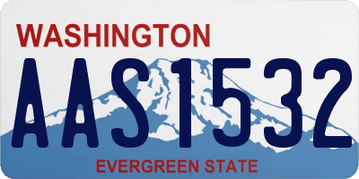 WA license plate AAS1532
