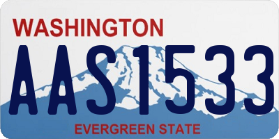 WA license plate AAS1533
