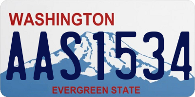 WA license plate AAS1534