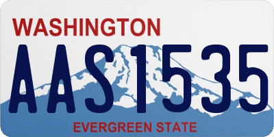 WA license plate AAS1535