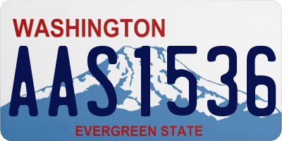 WA license plate AAS1536