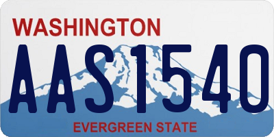 WA license plate AAS1540