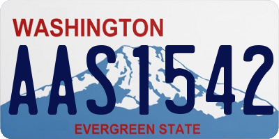 WA license plate AAS1542