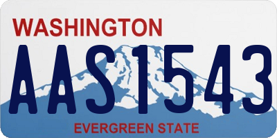 WA license plate AAS1543