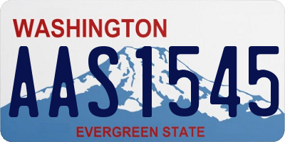 WA license plate AAS1545