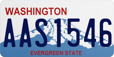 WA license plate AAS1546