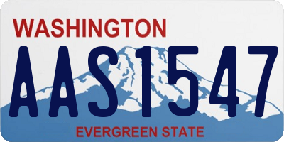 WA license plate AAS1547