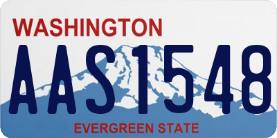 WA license plate AAS1548