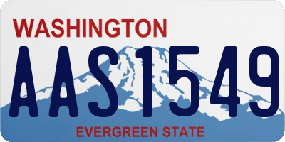 WA license plate AAS1549