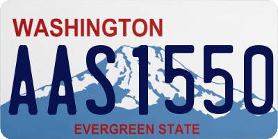 WA license plate AAS1550