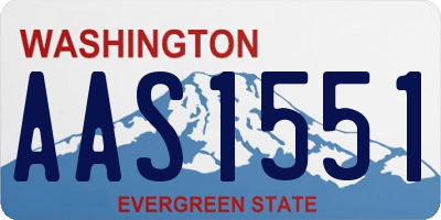 WA license plate AAS1551