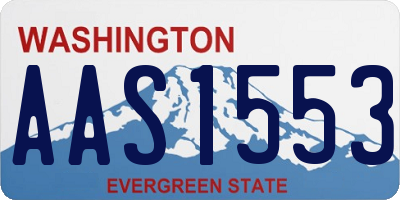 WA license plate AAS1553